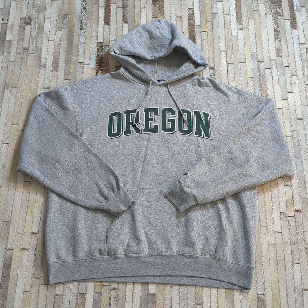 Champion University Of Oregon Ducks‎ Size XL Gray Hooded Sweatshirt